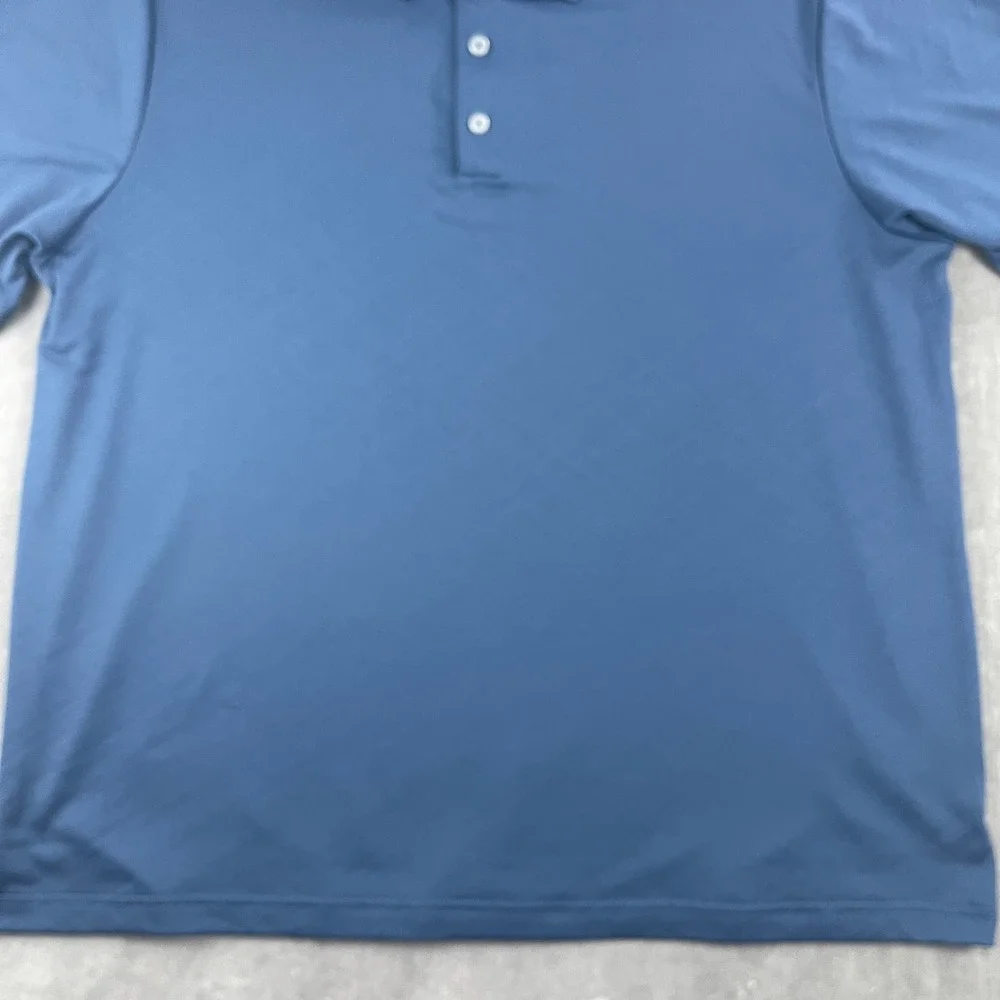 Adidas Men 2XL Blue Polo Shirt Puremotion Textured Golf Performance